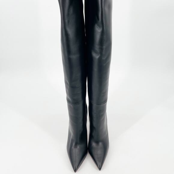 Christian Louboutin Astrilarge Botta 100 Black Leather Knee High Boots EU 40 - Picture 6 of 12